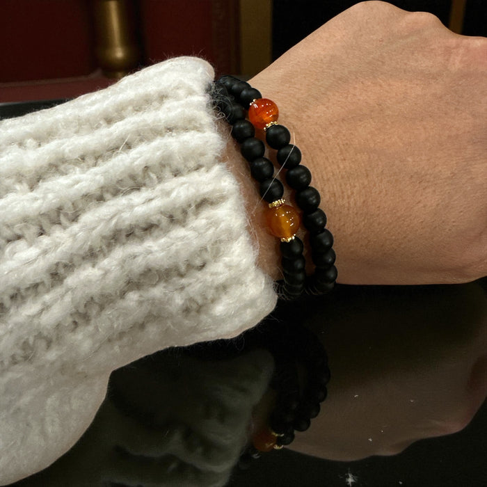 Braccialetto doppio Giro con Onice