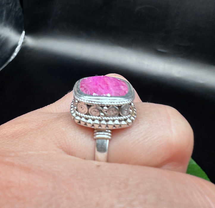 Tibetan Ring with Root Ruby Stone
