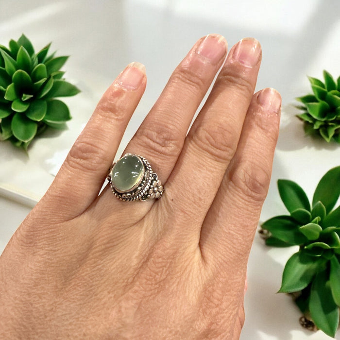 Anello con avventurina verde