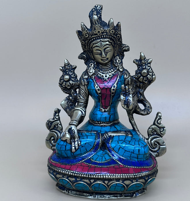 Tara bianca con turchese