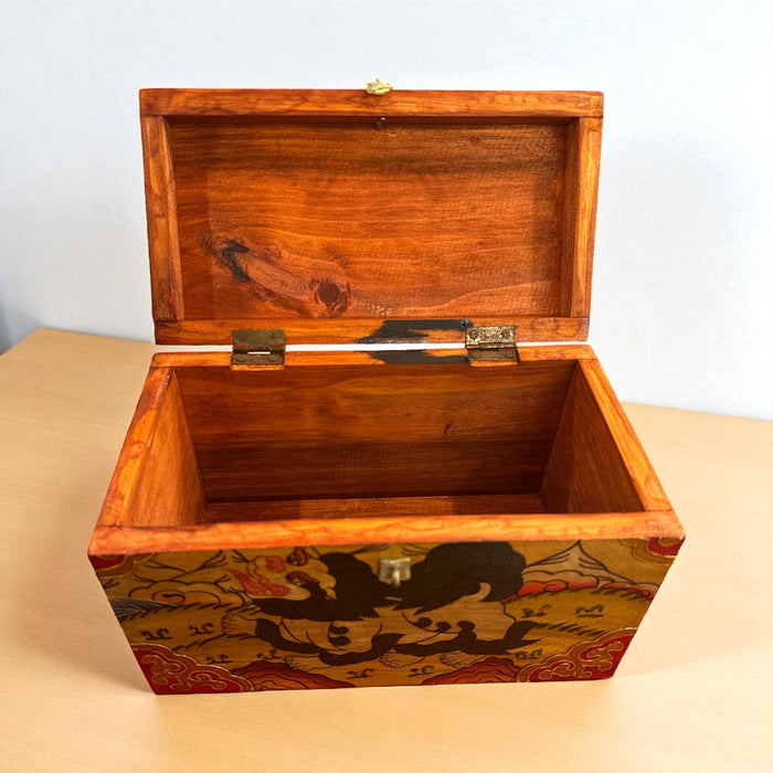 baule tibetane a leone e vajra