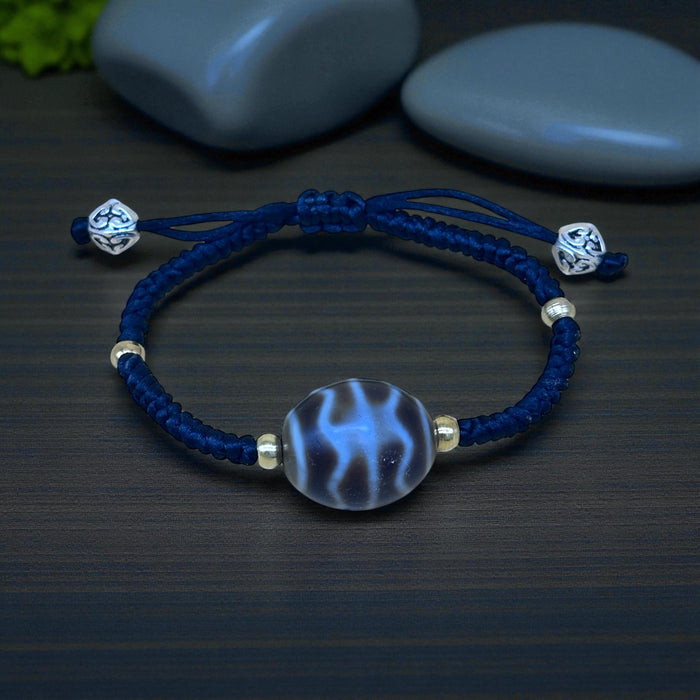 Bracciale Dzi Tibetano con Onda d'acqua