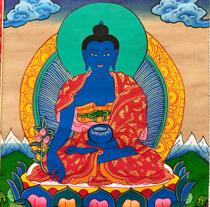 Thanka con buddha della medicina