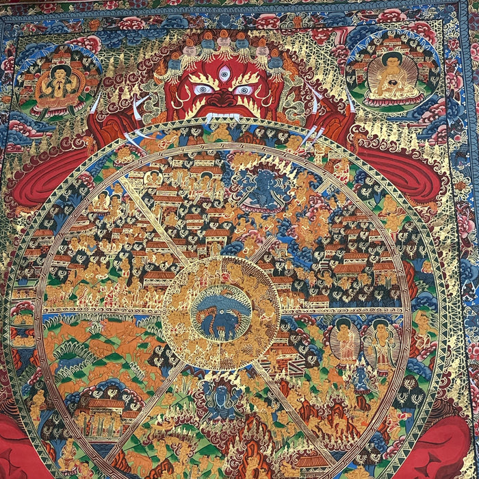Thanka con ruota della vita