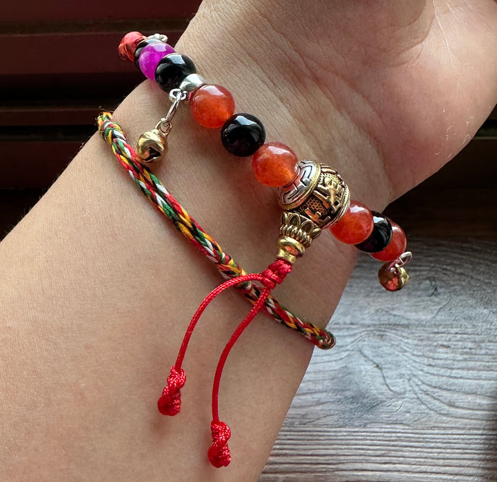 Braccialetto sciamanico tibetano con cuore