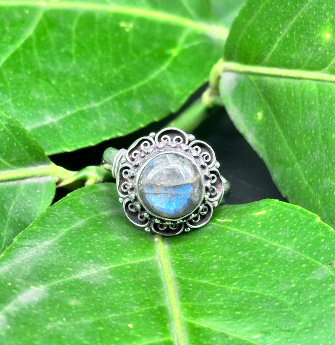 Tibetan Ring with Labradorite