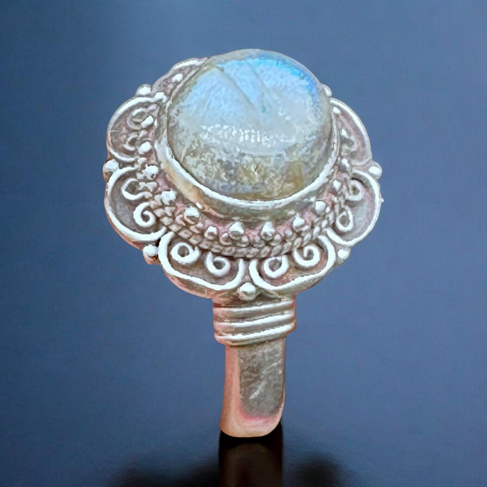 Tibetan Ring with Labradorite