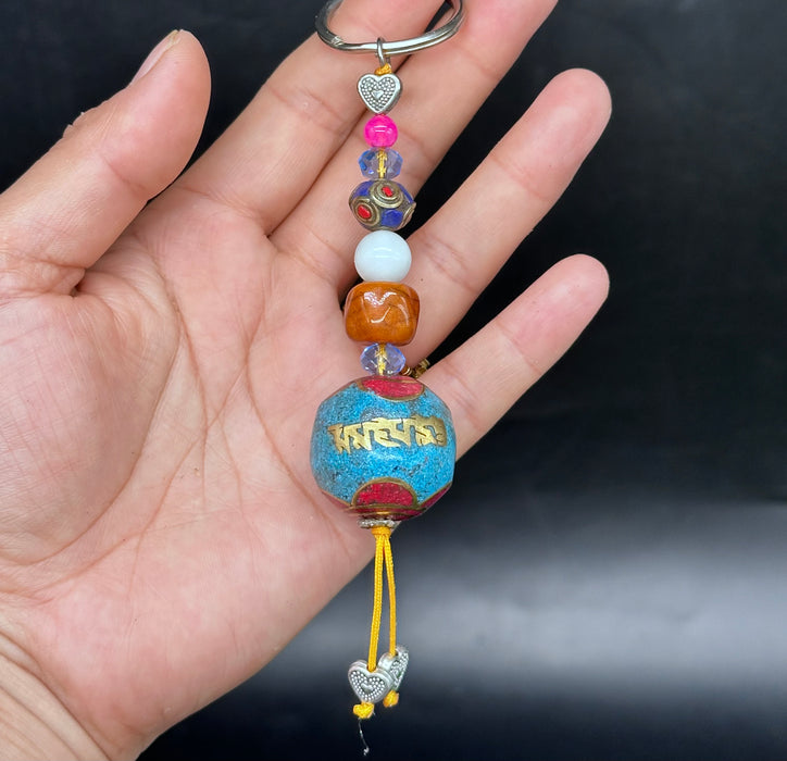 Porta chiavi Tibetano con cuore
