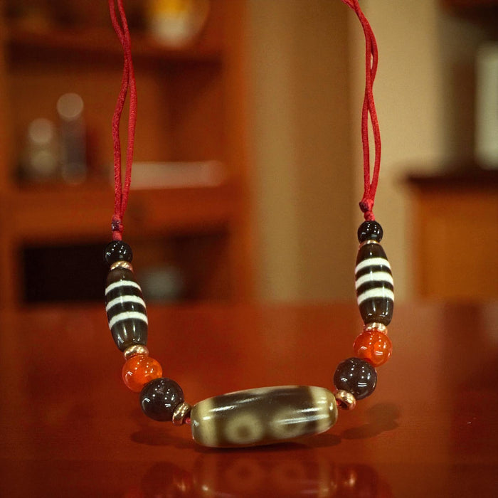 Dzi tibetano a 3 occhi e Chung dzi