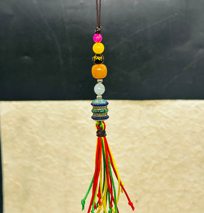 Portachiavi Tibetano a Ruota della Preghiera