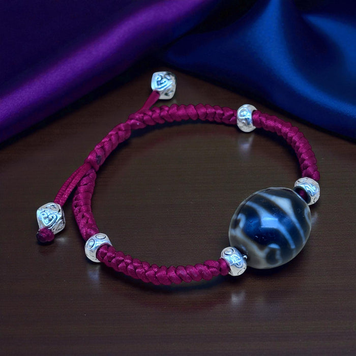 Bracciale Dzi Tibetan con 6 lotti