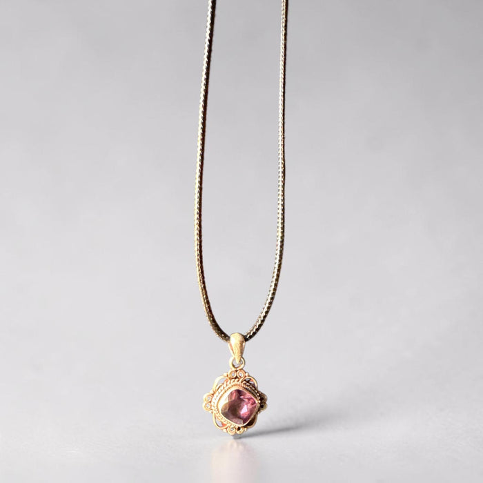 Amethyst stone pendant - 925 silver