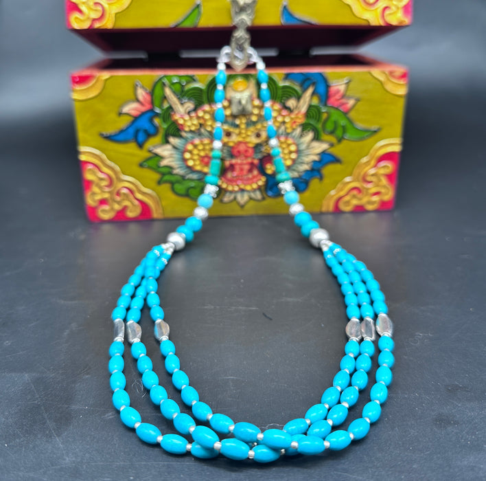 Collana tibetana con turchese