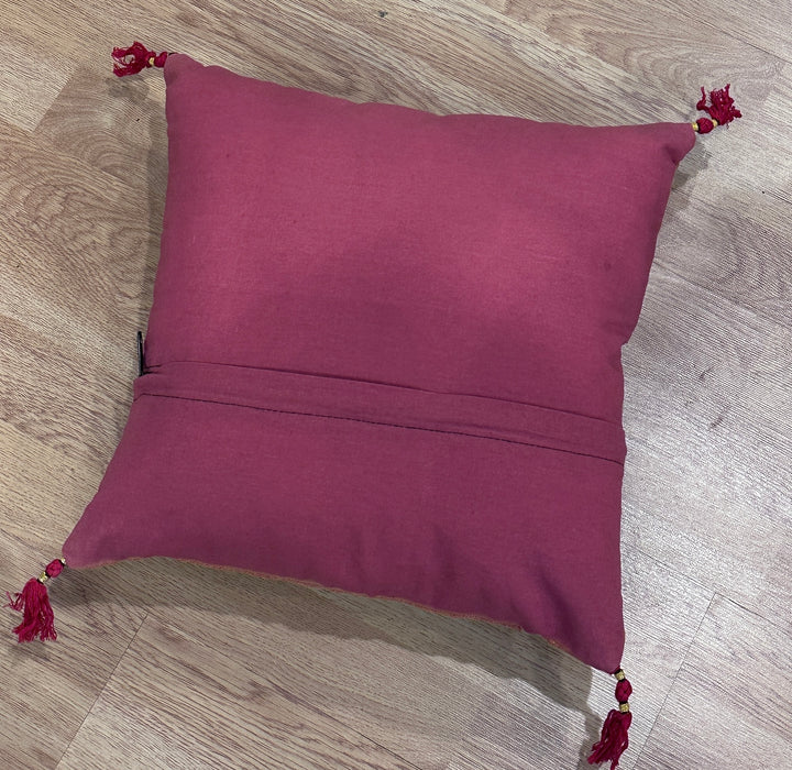 Embroidered elephant cushion