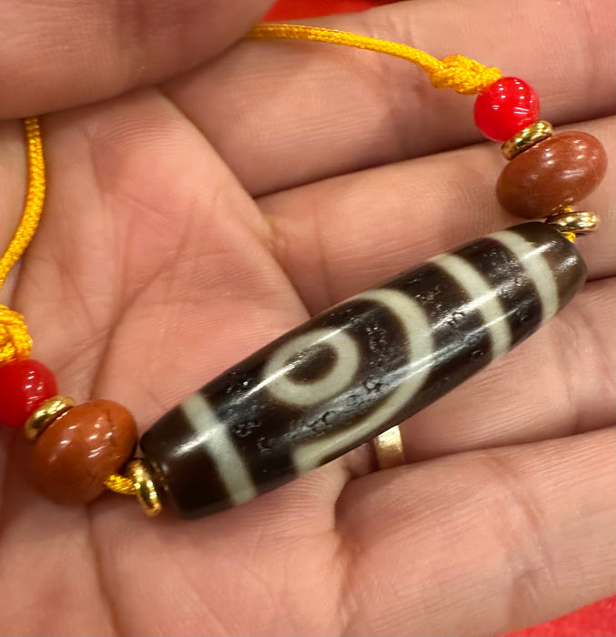 Dzi tibetano 2 occhi usato