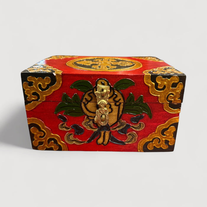 Scatola di legno a fiori di lotto