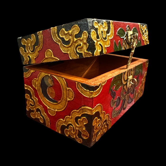 Mini scatole di legno a fiori di lotto