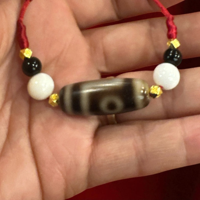 DZI tibetano a 2 Occhi