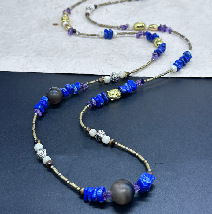 Tibetan necklace with Buddha skull
