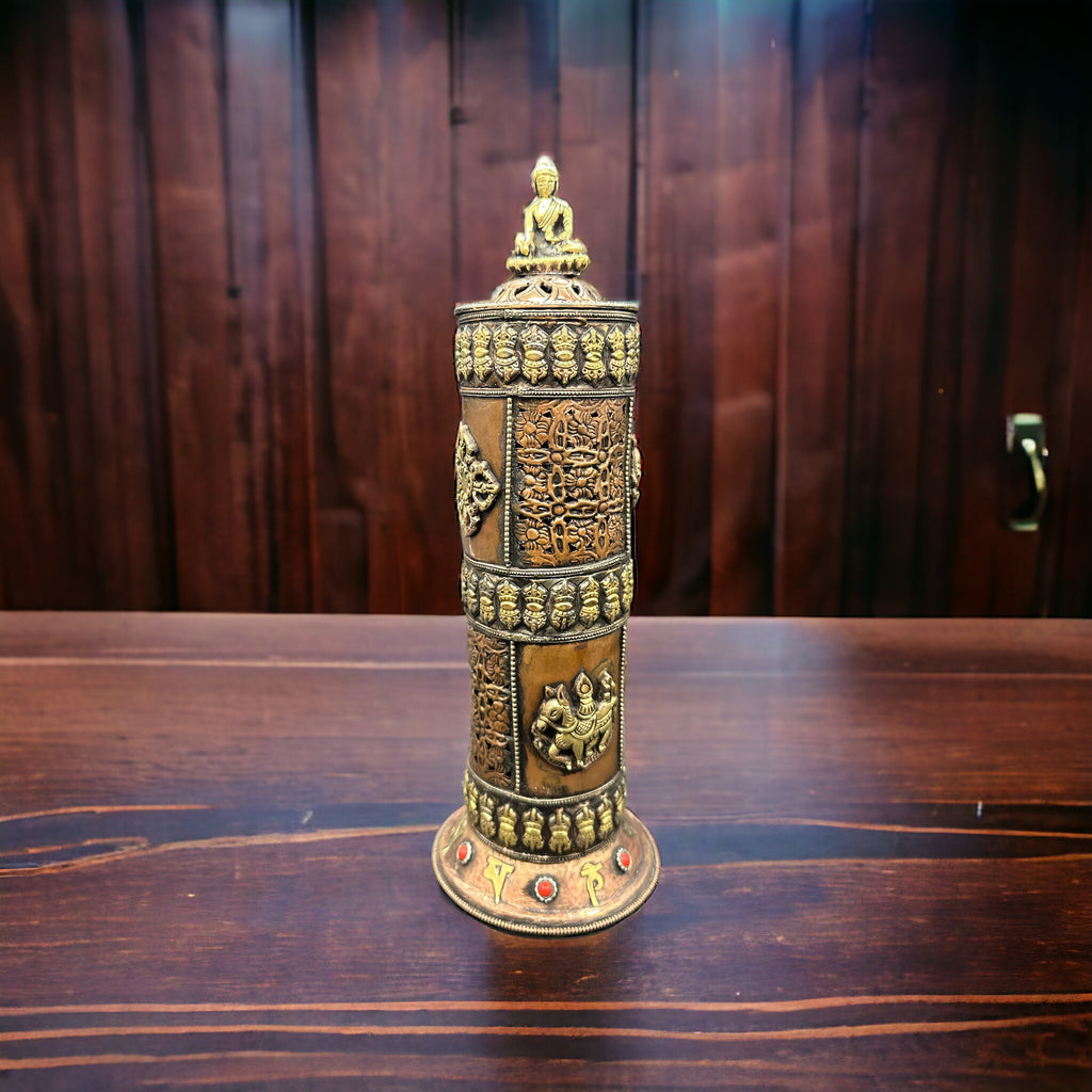 Porta Incenso Capovolto In Legno E Ferro – Design Moderno Per Bastoncini E Coni - 2