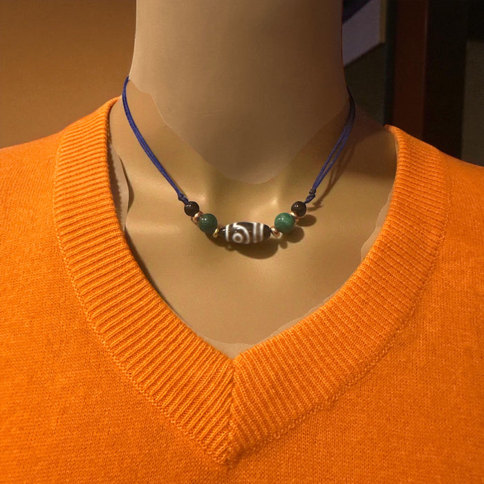 Dzi tibetano con 2 occhi