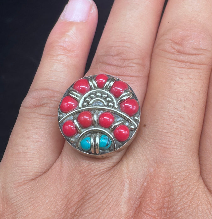 Anello tibetano con vari Pietri