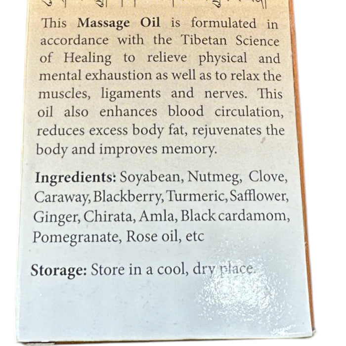 olio per massaggio ayurvedico tibetano