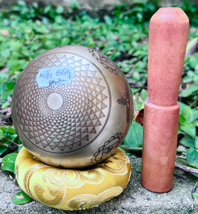 Campana tibetana con 3th chakra della Gola nota mi#5 656hz