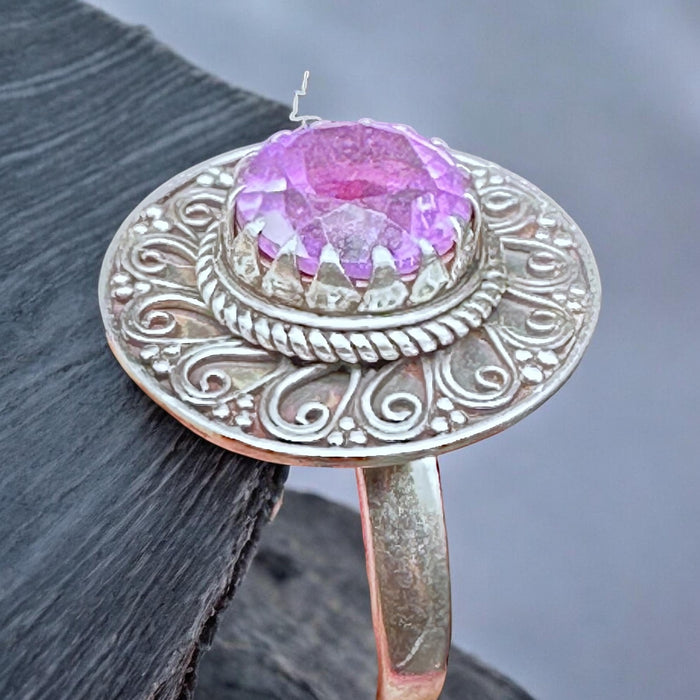 Anello Tibetano con Ametista