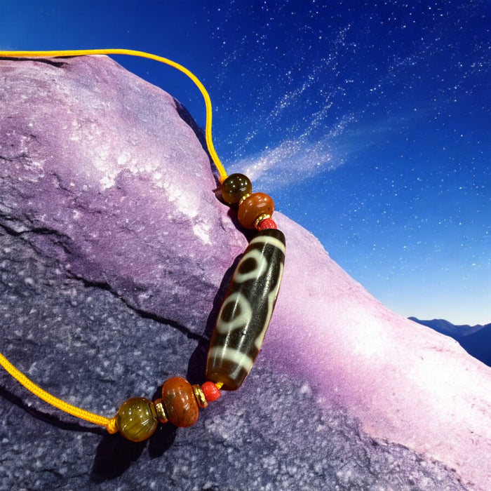 Dzi tibetano con 3 occhi (originale da Tibet)