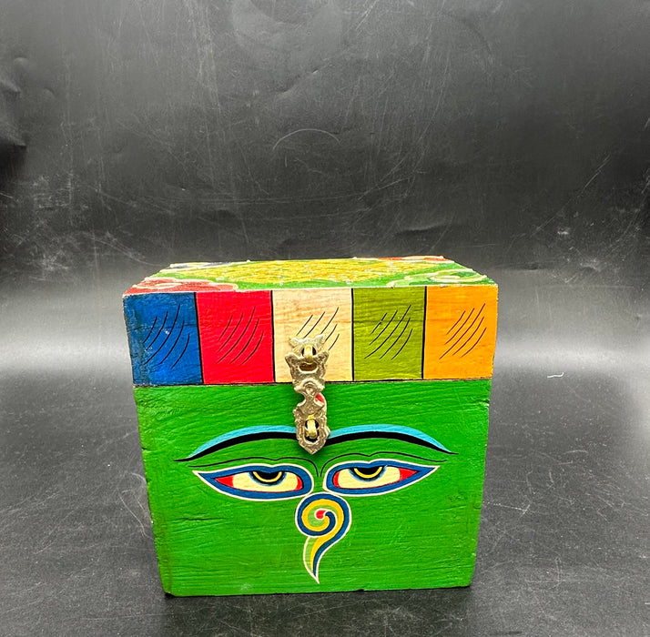 Baule di legno Himalaya con terzo Ochio