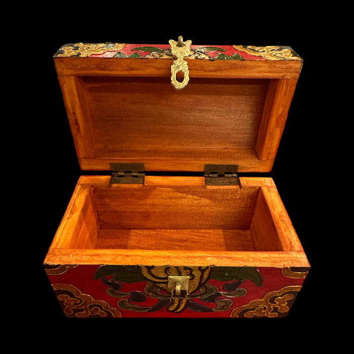 Mini scatole di legno a fiori di lotto