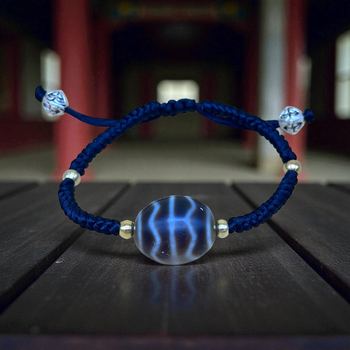 Bracciale Dzi Tibetano con Onda d'acqua