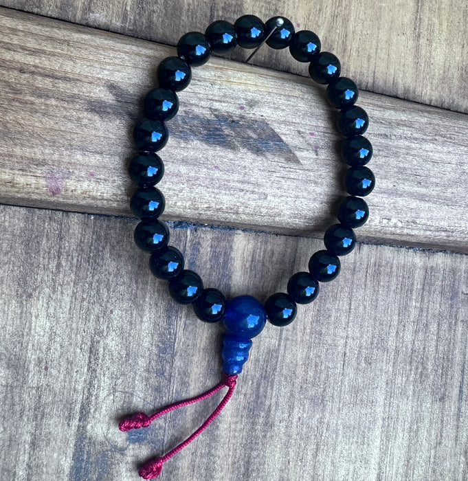 Bracciale a Tormalina Nera con Custodia di Seta