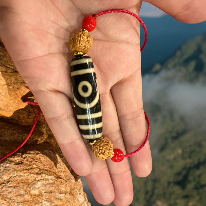 Dzi tibetano con 2 occhi