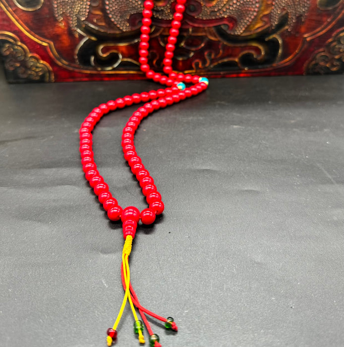 Mala 108grani con Agata rosso e turchese