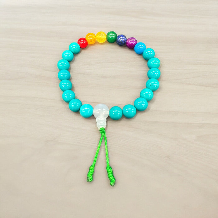 Braccialetto con sette chakra Pietri