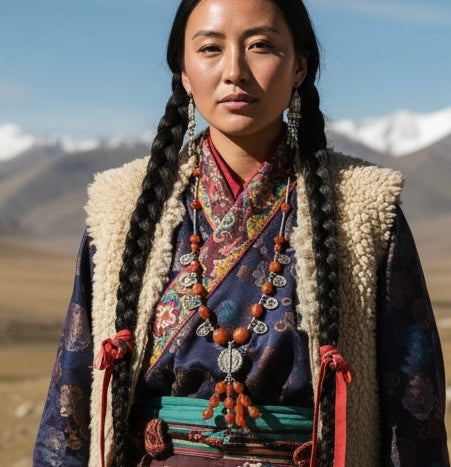 Collana sciamanica  tibetana con corniola
