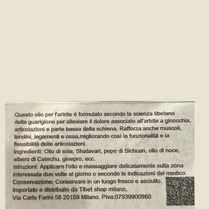 olio per l'artrite Ayurvedic tibetano