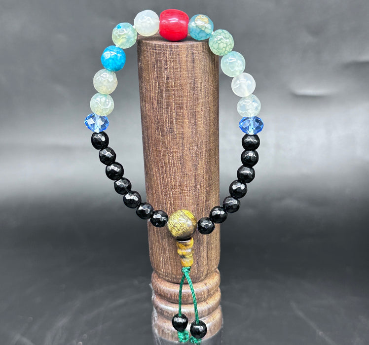 Bracciale con tormalina nera e Agata