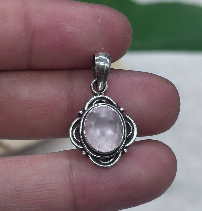 Rose quartz pendant