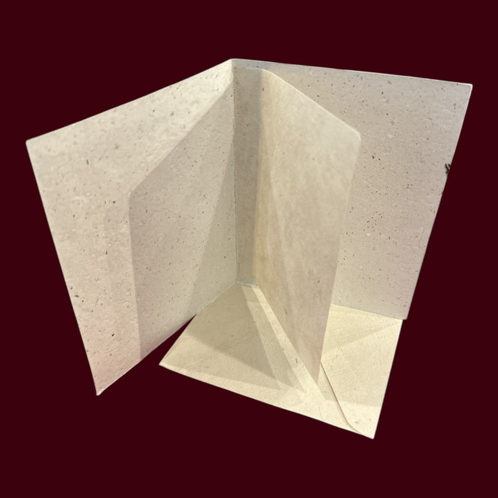 Biglietto da auguri con Om e foglia di bodhi