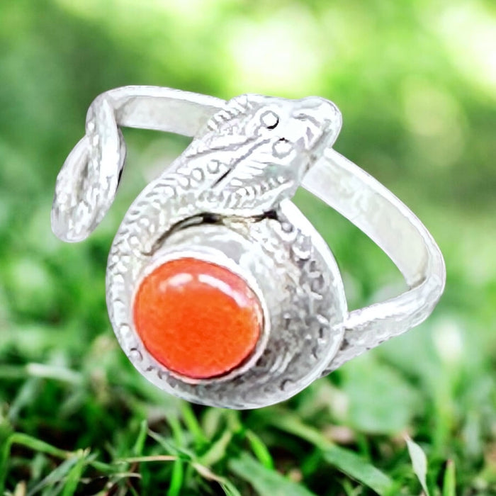 Anello naga  con Corallo