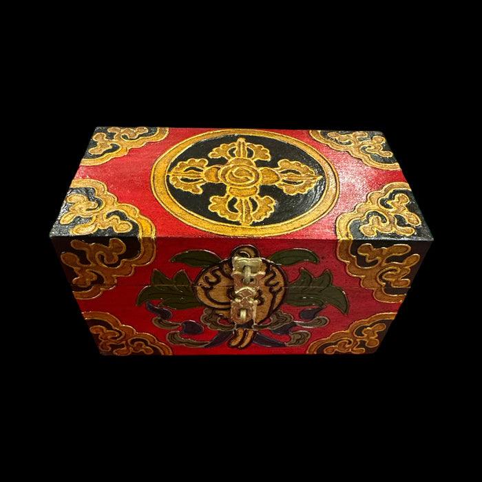 Mini scatole di legno a fiori di lotto