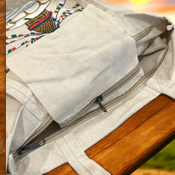 Borsa con mandala trezo occhi di cotone grezze