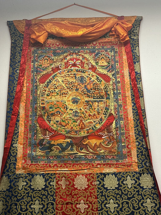 Thanka con ruota della vita