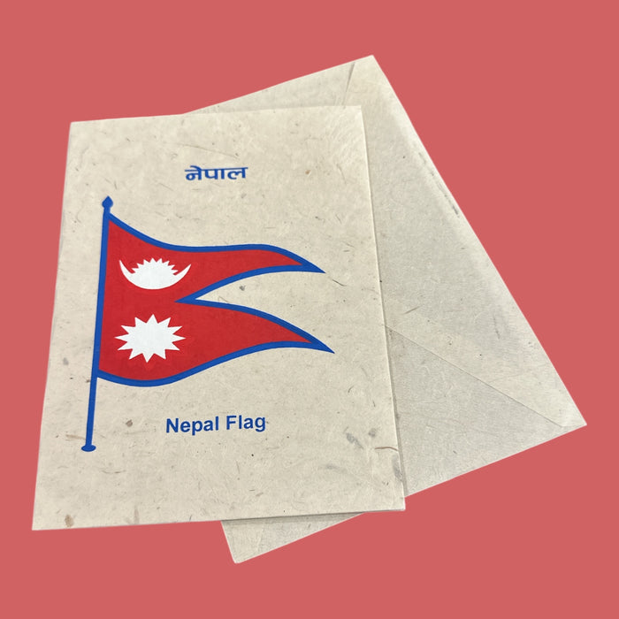 Biglietto da auguri con bandiera di Nepal