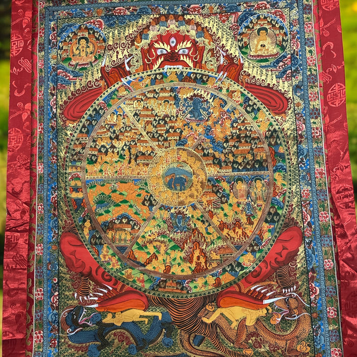 Thanka con ruota della vita