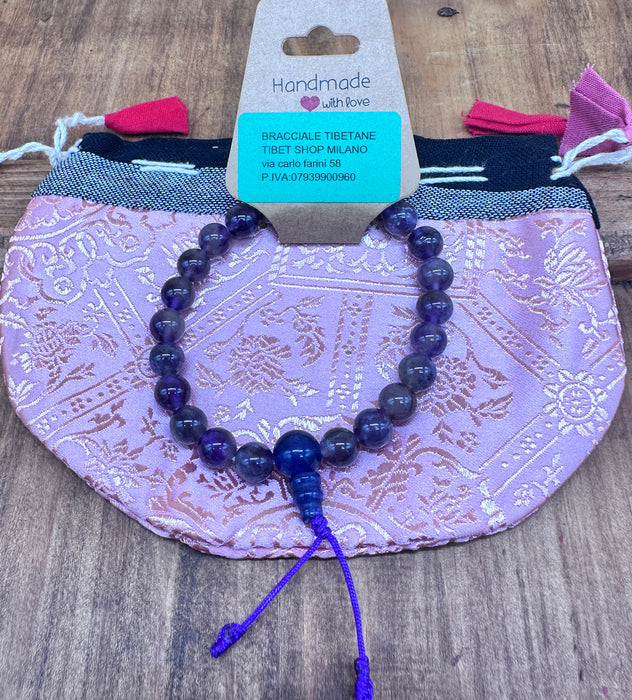 Bracciale di Amitista con Custodia di Seta