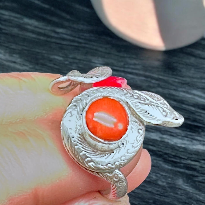 Anello naga  con Corallo